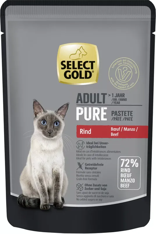 Select Gold Pure macska tasak adult marha 12x85g Olcsóbb