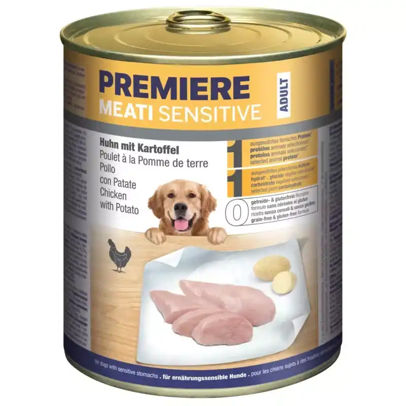 Ne maradj le Premiere Meati Sensitive kutya konzerv adult csirke&burgonya 6x800g