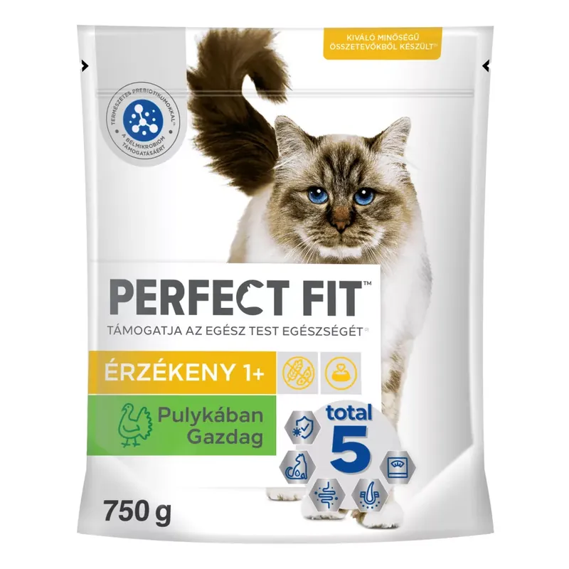 Perfect Fit száraz macskaeledel sensitive pulyka 750g Gyors szállítás
