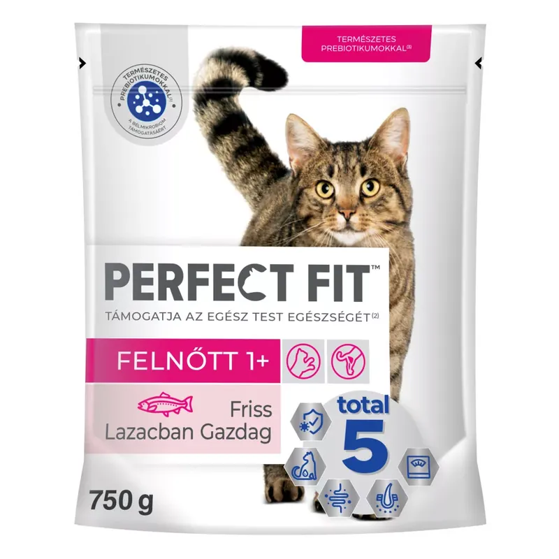 Árengedmény Perfect Fit száraz macskaeledel adult lazac 750g