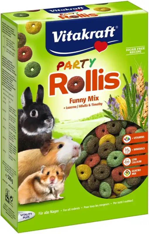 Bestseller Vitakraft Party Rollis eledel rágcsálóknak 500g