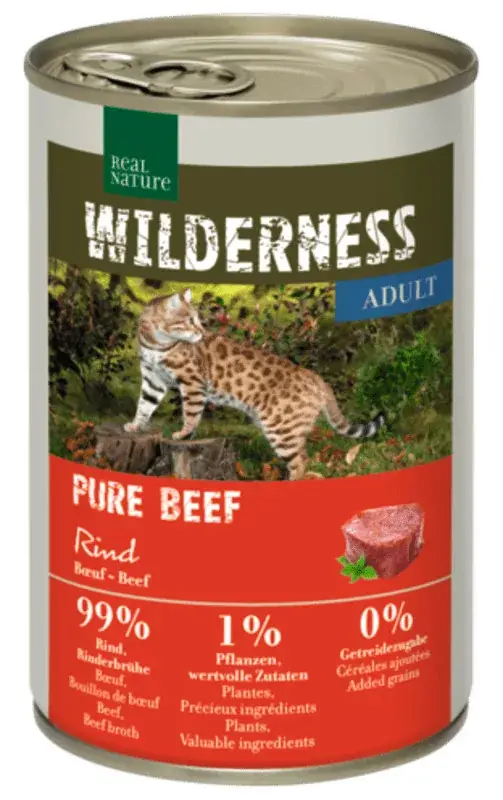 Biztonságos fizetés Real Nature Wilderness macska konzerv adult marha 6x400g