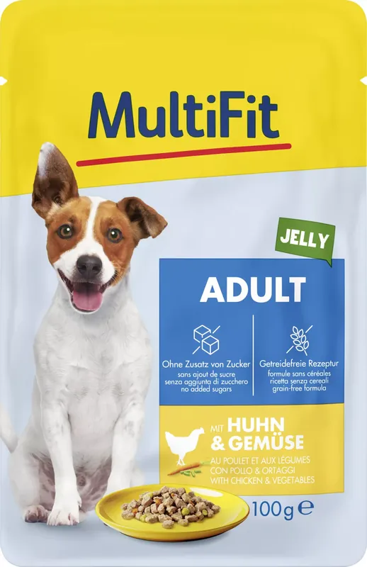 Kihagyhatatlan ajánlat MultiFit Little Dog kutya tasak adult csirke&zöldség 24x100g