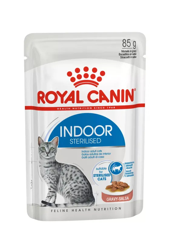 Royal Canin Feline Health Nutrition macska tasak adult Indoor Steril gravy 12x85g Gyors kiszállítás