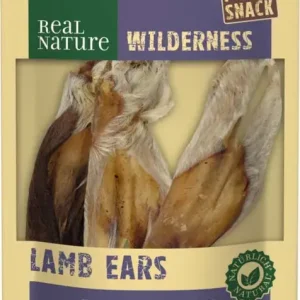 Olcsóbb Real Nature Wilderness Pure Snack kutya jutalomfalat bárányfül szőrrel 3db