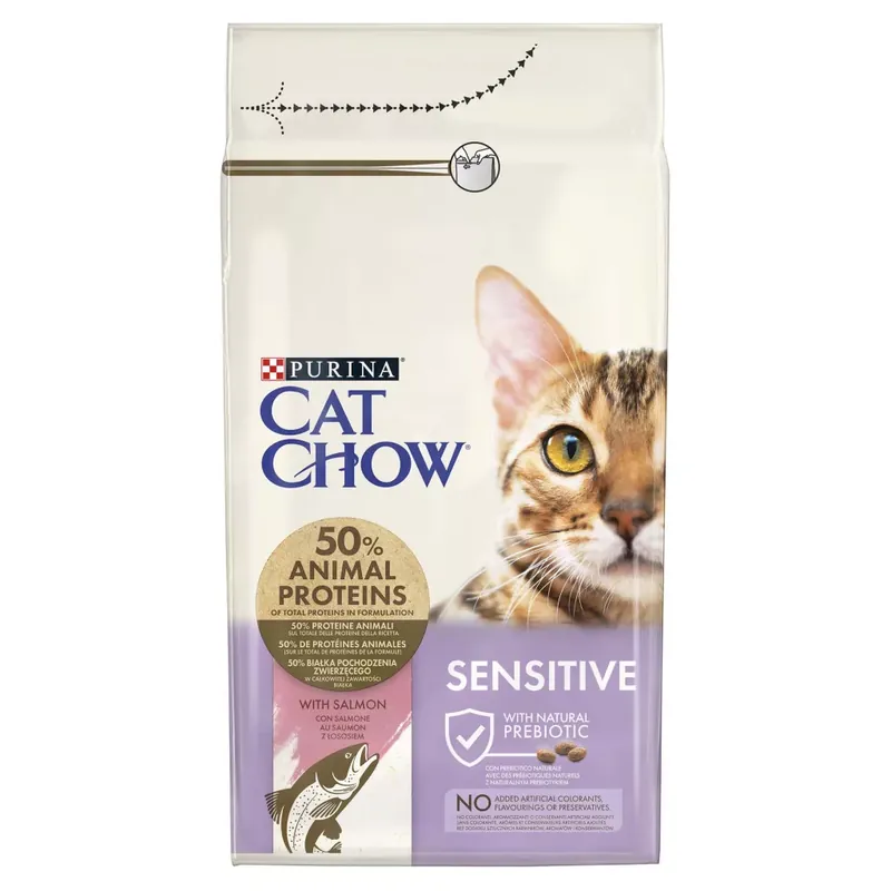Rendeld meg most Cat Chow száraz macskaeledel adult sensitive 1,5kg