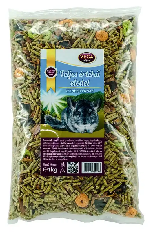 VEGA kisemlős eledel csincsilláknak 1kg Csak ma