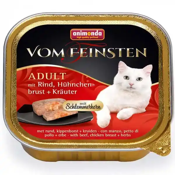 Animonda vom Feinsten macska tálka marha&csirkemell&gyógynövények 32x100g Biztonságos vásárlás