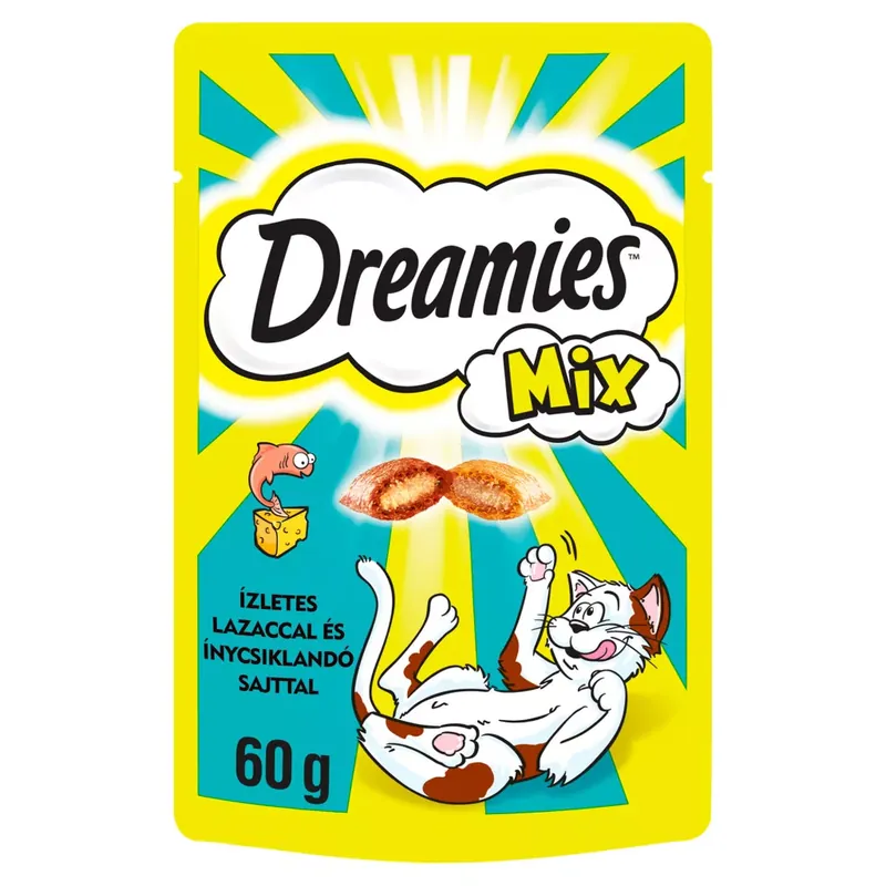 Dreamies macska jutalomfalat mix lazac&sajt 6x60g Különleges ajánlat