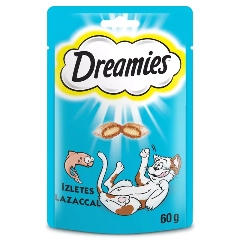 Biztonságos fizetés Dreamies macska jutalomfalat lazac 6x60g