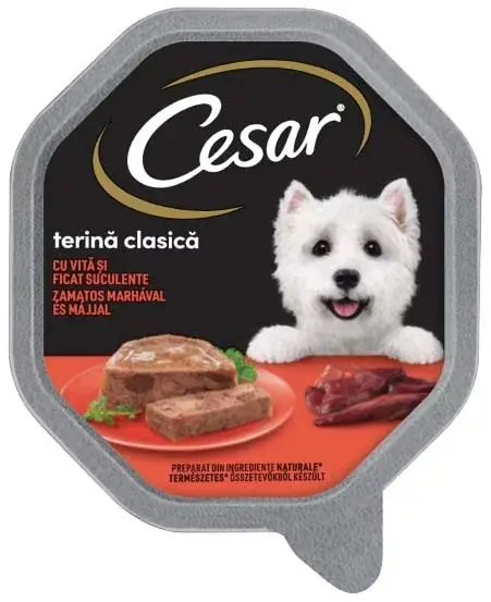 Szuper ajánlat Cesar kutya tálka marha&máj 14x150g