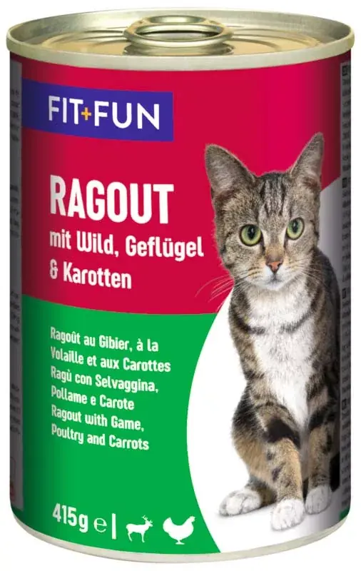 FIT+FUN macska konzerv ragu adult vad&szárnyas 12x415g Olcsó