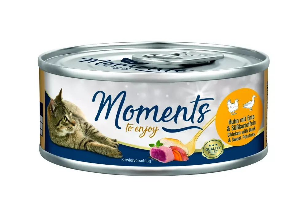 Különleges ajánlat Moments macska konzerv kacsa&édesburgonya 12x70g