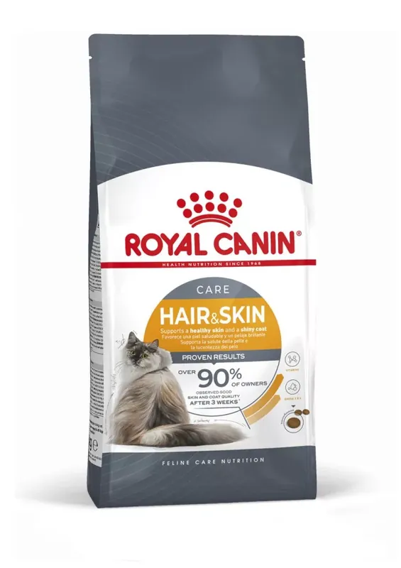 Biztonságos vásárlás Royal Canin Feline Care Nutrition Hair&Skin Care száraz macskaeledel 2kg
