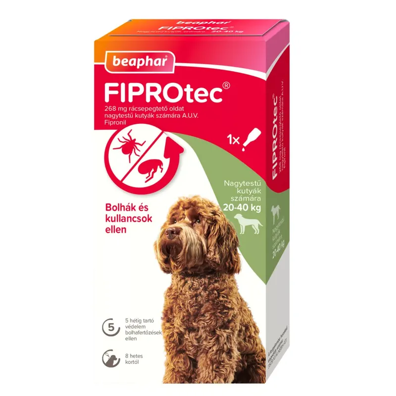 Korlátozott ajánlat Beaphar FIPRotec spot-on kullancs és bolha ellen kutyáknak 20-40kg