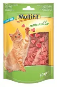 MultiFit Naturelle macska jutalomfalat csirke&tőkehal szív 50g Akciós ár