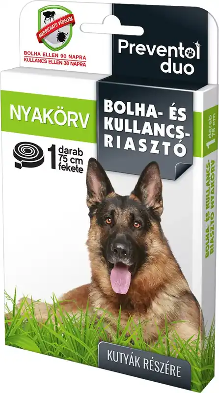 Preventol nyakörv kullancs és bolha ellen kutyáknak 75cm Biztonságos fizetés