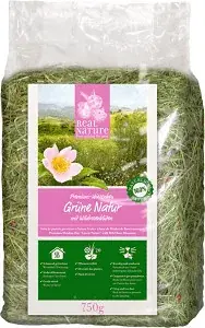 Prémium Real Nature kisemlős eledel zöld réti széna rózsás 750g
