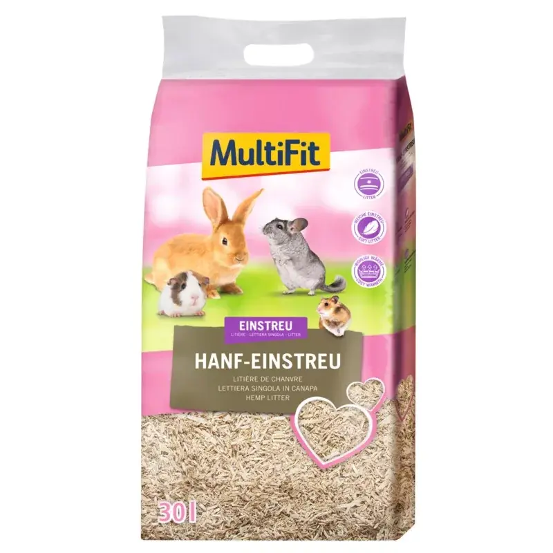 Újdonság MultiFit kisemlős alom kender 30l