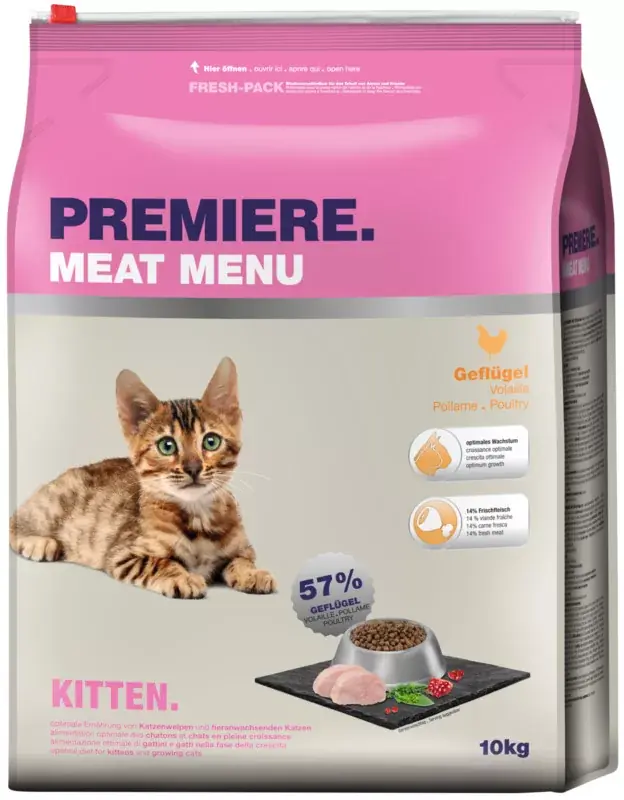 Premiere száraz macskaeledel kitten szárnyas 10kg Vedd meg most