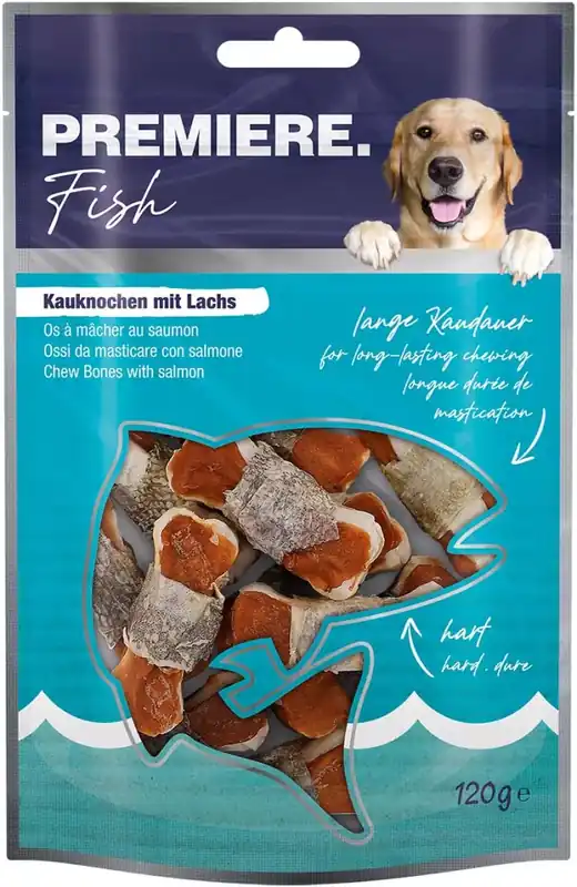 Kiárusítás Premiere kutya rágócsont 120g lazac 12db