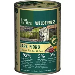 Akció Real Nature Wilderness kutya konzerv adult rénszarvas&lazac 6x400g