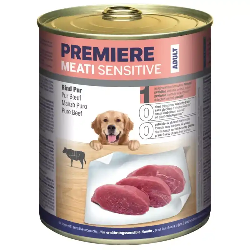 Premiere Meati Sensitive kutya konzerv adult marha 6x800g Prémium