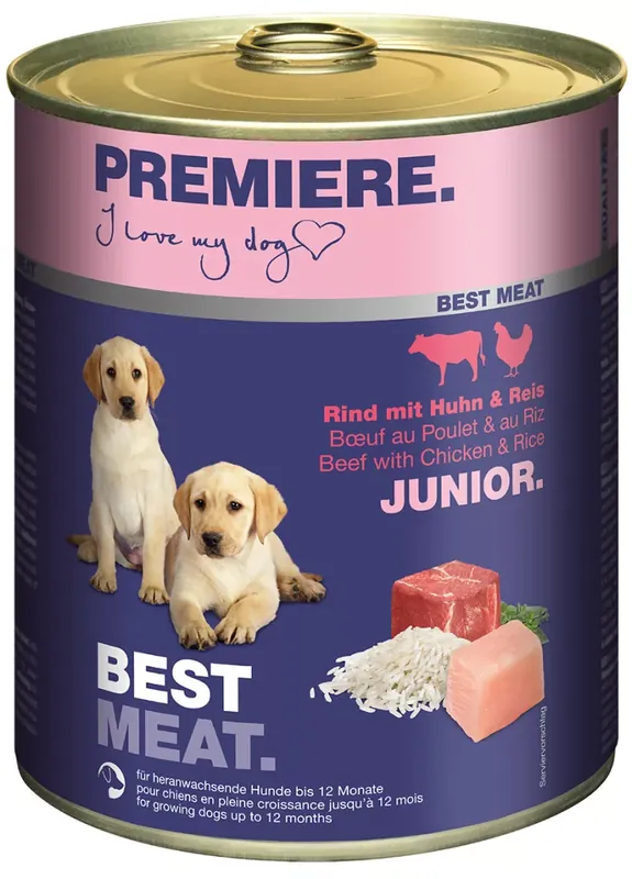 Premiere Best Meat kutya konzerv junior csirke&marha 6x800g Szuper akció