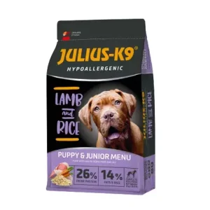 Julius K9 hipoallergén száraz kutyaeledel junior bárány&rizs 12kg Vásárlói kedvenc