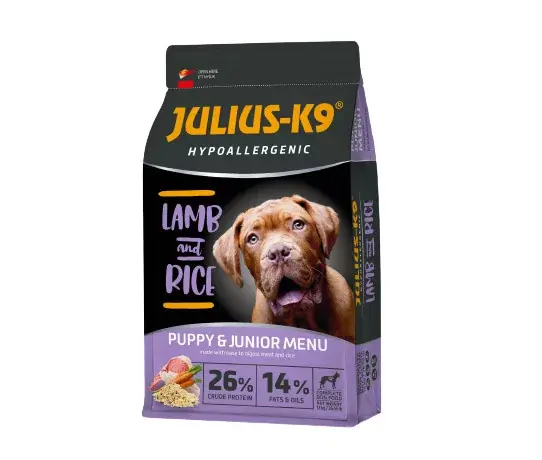 Julius K9 hipoallergén száraz kutyaeledel junior bárány&rizs 12kg Vásárlói kedvenc