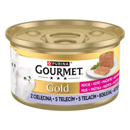 Ajánlat Gourmet Gold macska konzerv kitten borjú 12x85g