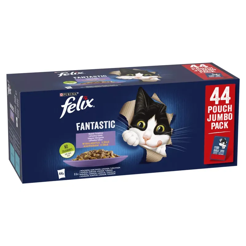 Felix Fantastic macska tasak MP vegyes ízválogatás aszpik 44x85g Azonnali szállítás