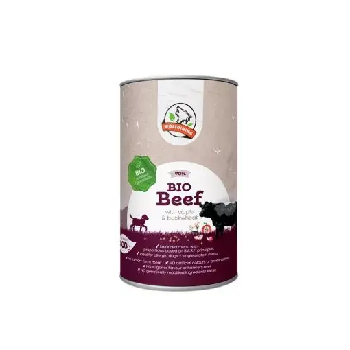 Gyors kiszállítás Farkaskonyha párolt menü kutyáknak adult bio marha 400g