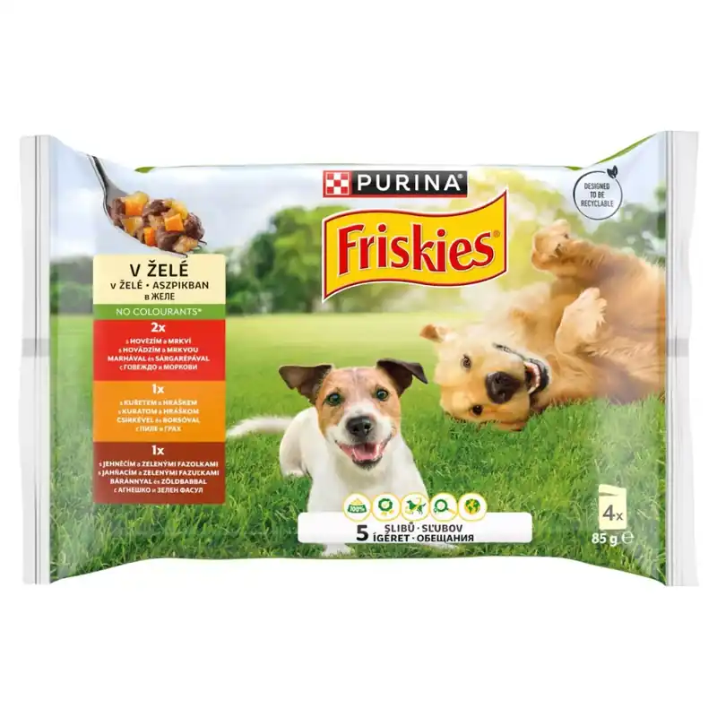 Friskies kutya tasak MP adult aszpikos 4x85g Azonnali szállítás