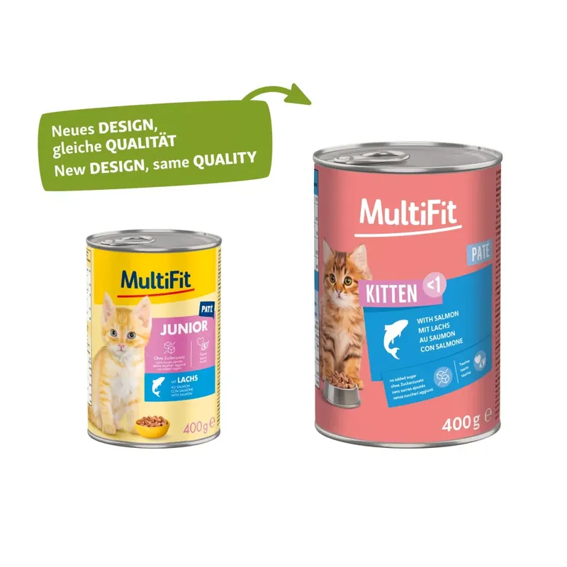 Szuper ajánlat MultiFit macska konzerv paté junior lazac 6x400g