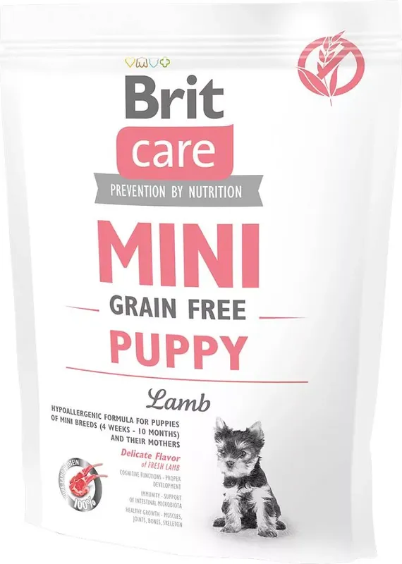 BRIT Mini Grain Free puppy kutyaeledel bárány 400g Gyors szállítás