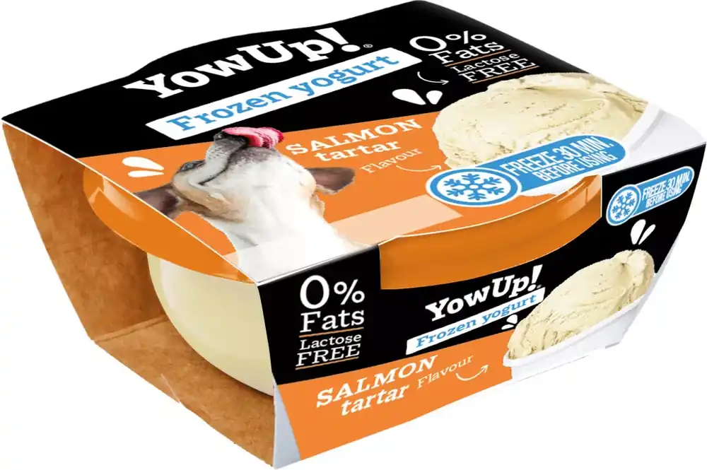 Biztonságos vásárlás YowUp joghurt kutya fagyi lazac&tartár 110g