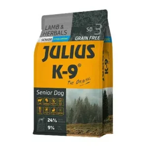 Gyors kiszállítás Julius K9 száraztáp gabonamentes bárány&gyógynövény senior 3kg