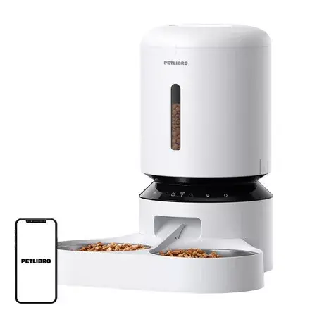 Árengedmény Petlibro Granary automata etető, dupla tállal, Wifi, 5L fehér