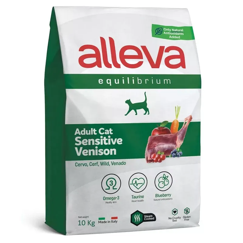 ALLEVA Equilibrium adult érzékeny felnőtt macskáknak szarvas 10kg Újdonság