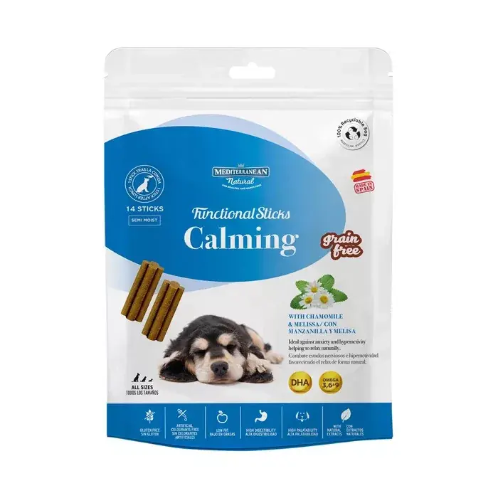Árcsökkenés Mediterranean Natural Funkcionális jutalomfalat calming kamillával 110g