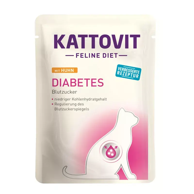 Legnépszerűbb Kattovit Feline Diet tasak macskaeledel diabétesz csirke 24x85g