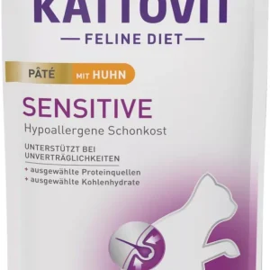 Kihagyhatatlan ajánlat Kattovit Feline Diet paté tasakban, Sensitive macskaeledel csirke 10x85g