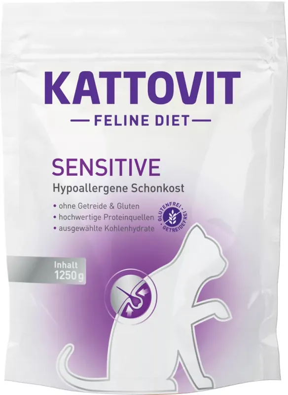 Alacsony ár Kattovit Feline Diet Sensitive tasak macskaeledel 1,25kg
