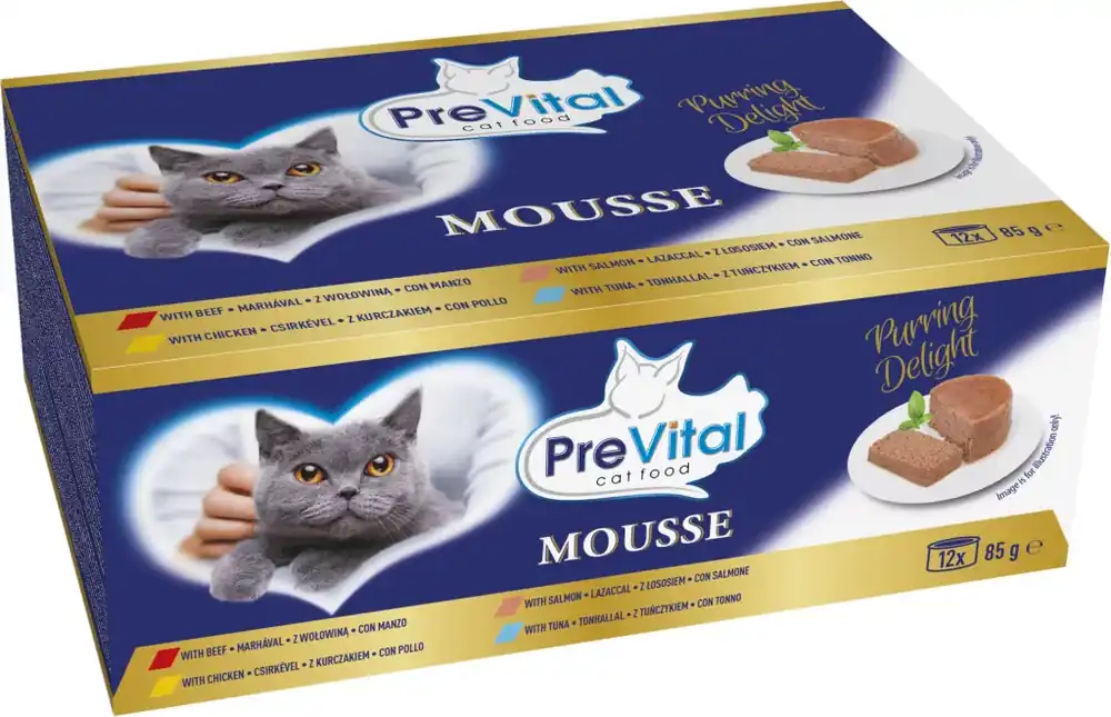 Ajánlat PreVital Mousse konzerv felnőtt macskák számára MP 12x85g
