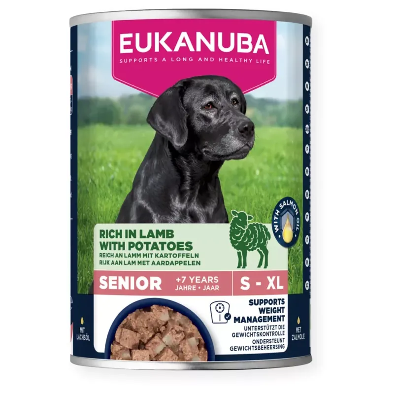 Alacsony ár Eukanuba senior kutya konzerv bárány&burgonya 6x400g