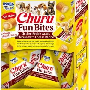 Utolsó esély INABA Churu Fun Bites wrap kutya jutalomfalat csirke&sajt töltelékkel 8x12g