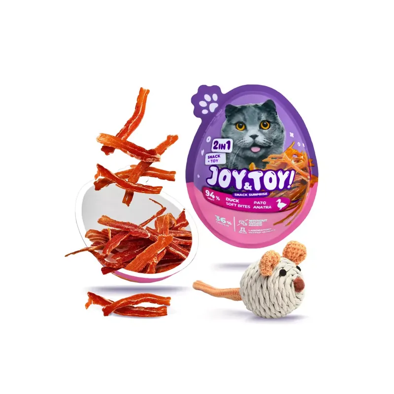 JOY&TOY snack&toy 2in1 bites macska jutalomfalat kacsa 20g Gyors kiszállítás