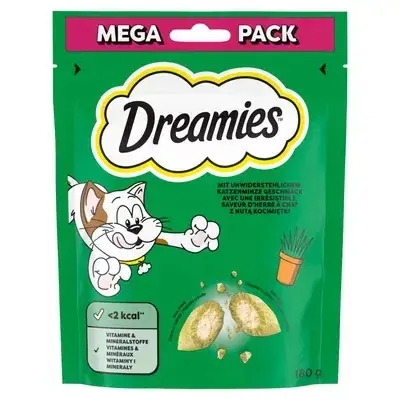 Csak ma Dreamies Mega macska jutalomfalat macskamenta 180g