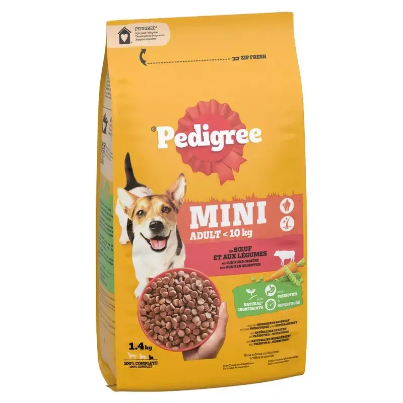 Pedigree Small adult száraz kutyaeledel marha&zöldség 1,4kg Szuper ajánlat